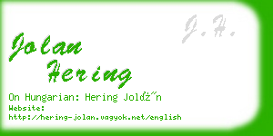 jolan hering business card